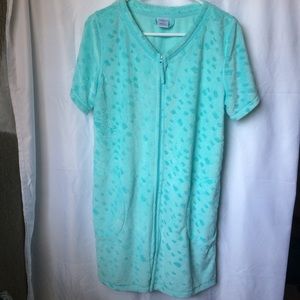 Croft & Barrow Small Robe Housecoat aqua color